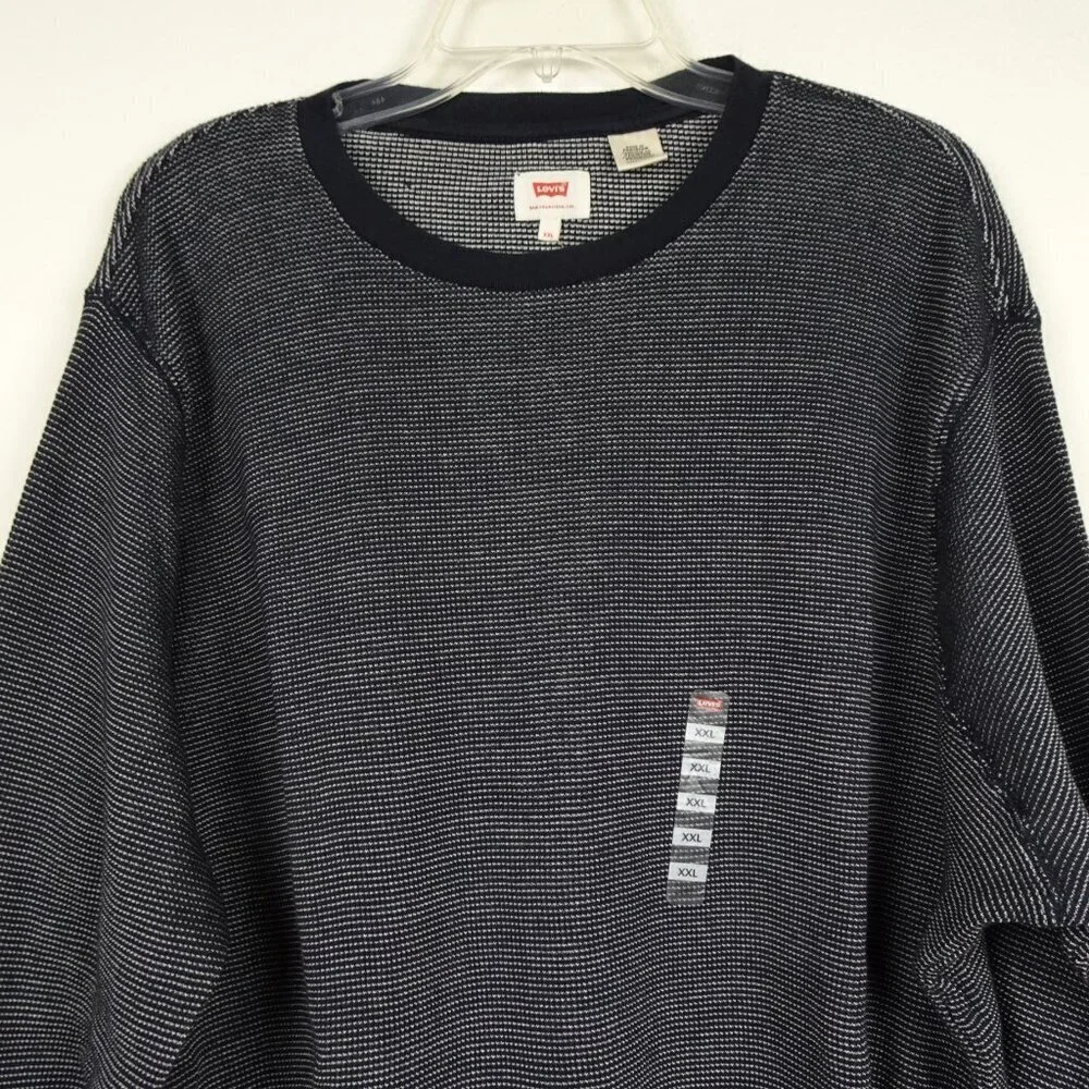 Levi's Thermal Shirt Men's Size 2XL Blue Long Sleeve Crew Neck Casual